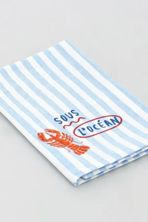 Serviette de table 'Seaside' homard bleue Acheter En Ligne